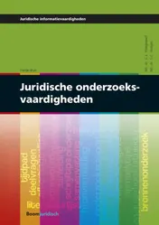 Omslag van Juridische onderzoeksvaardigheden