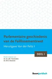 Omslag van Parlementaire geschiedenis van de Faillissementswet