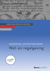 Omslag van Vademecum Advocatuur 2020