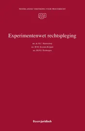 Omslag van Experimentenwet rechtspleging