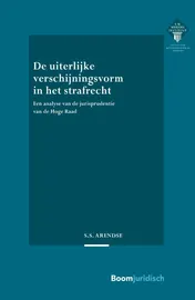 Omslag van De uiterlijke verschijningsvorm in het strafrecht