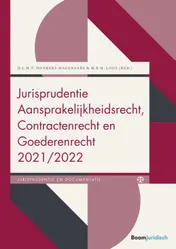 Omslag van Jurisprudentie Aansprakelijkheidsrecht, Contractenrecht en Goederenrecht 2021/2022