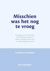 Omslag van Misschien was het nog te vroeg