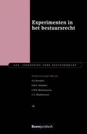 Omslag van Experimenten in het bestuursrecht