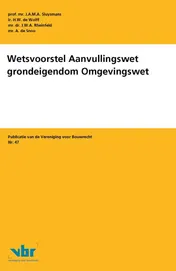 Omslag van Wetsvoorstel Aanvullingswet grondeigendom Omgevingswet