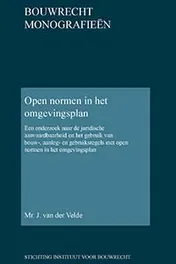 Omslag van Open normen in het omgevingsplan