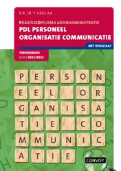 Omslag van PDL Personeel Organisatie Communicatie Theorieboek 2021-2022
