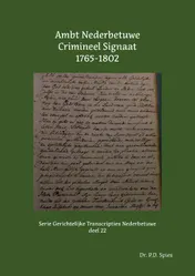 Omslag van Ambt Nederbetuwe Crimineel Signaat 1765-1802