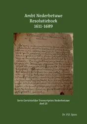 Omslag van Ambt Nederbetuwe Resolutieboek 1611-1689