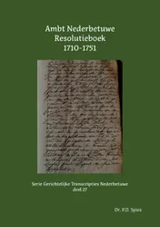 Omslag van Ambt Nederbetuwe Resolutieboek 1710-1751