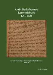 Omslag van Ambt Nederbetuwe Resolutieboek 1751-1770