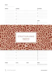 Omslag van De Structuurjunkie Dagplanner