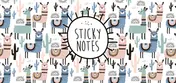 Omslag van Sticky notes box Alpaca