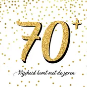 Omslag van 70+, wijsheid komt met de jaren