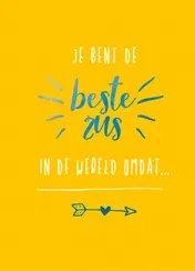 Omslag van Je bent de beste zus in de wereld omdat...