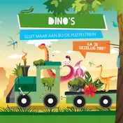 Omslag van Puzzeltrein Dino's
