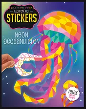 Omslag van Kleuren met stickers - Neon oceaandieren