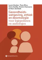 Omslag van Gezondheidswetgeving, ethiek en deontologie voor logopedisten en audiologen