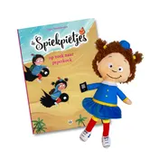 Omslag van De spiekpietjes, pakket op zoek naar peperkoek + spiekgrietje Pepa