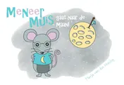 Omslag van Meneer Muis gaat naar de maan!