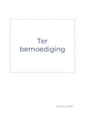 Omslag van Ter bemoediging