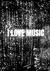 Omslag van Notenschrift- Notenbalken- I love music (A5) Allets comfort