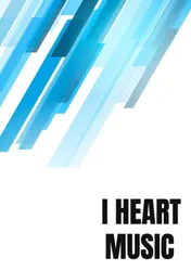 Omslag van Notenschrift- Notenbalken- I Heart music (A5) Allets comfort