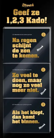 Omslag van Mwah 1,2,3 kado!