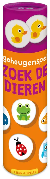 Omslag van Spelletjes in kokers - Zoek de dieren