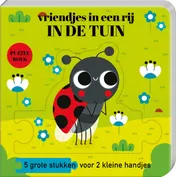 Omslag van Puzzelboek vriendjes in een rij - In de tuin