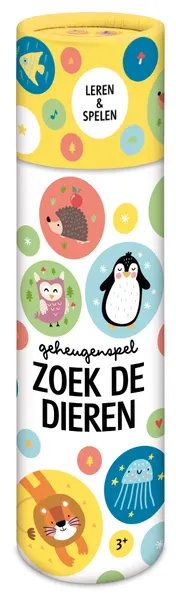Omslag van Spelletjes in kokers - Geheugenspel - zoek de dieren