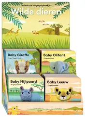 Omslag van Display Vingerpopboekjes Wilde dieren 4T x 4E