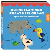Omslag van Vrolijke houten vriendje - Kleine flamingo praat heel graag