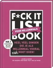 Omslag van F*ck it list book - Voor millennials