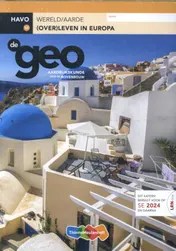 Omslag van De Geo LRN-line (SE) online in Learnbeat + boek havo (Over)leven in Europa