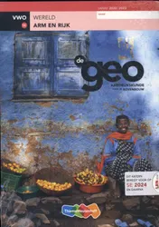 Omslag van De Geo LRN-line (SE) online in Learnbeat + boek vwo Arm en Rijk