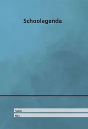 Omslag van schoolagenda