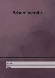 Omslag van schoolagenda