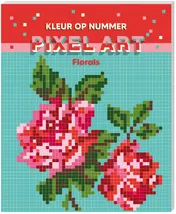 Omslag van Kleuren op nummer - Pixel art - Florals
