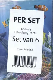 Omslag van Uitnodigingen Dolfijn 2- PK 933 set van 6