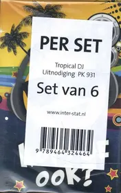 Omslag van Tropical DJ- uitnodiging PK 931 / set van 6