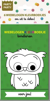 Omslag van Party Party 6 Wiebelogen Kleurboekjes - Bosdieren
