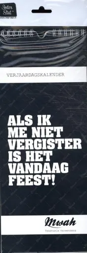 Omslag van Verjaardagskalender Mwah