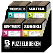 Omslag van Display Brainbooster puzzelboeken 4 x 8 ex.