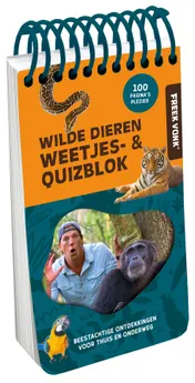 Omslag van Freek Vonk Weetjes- & quizblok - Wilde Dieren