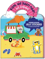 Omslag van Jelly stickerboek - Kom, we gaan naar... Het strand