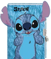 Omslag van Dagboek met slot - Stitch pluche