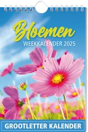 Omslag van Grootletter Bloemen weekkalender - 2025