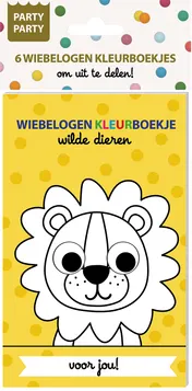 Omslag van Party Party 6 Wiebelogen Kleurboekjes - Wilde dieren