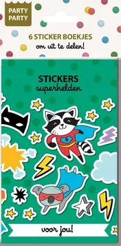 Omslag van Party Party 6 Sticker boekjes - Superhelden